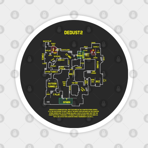 T-Shirt Csgo dedust 2 map Magnet by mrcatguys